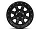 KMC Chase Satin Black with Gloss Black Lip Wheel; 17x9 (18-24 Jeep Wrangler JL)