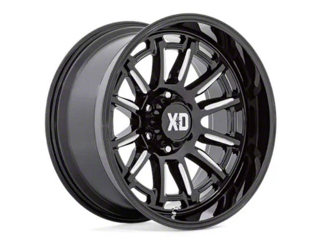 XD Phoenix Gloss Black Milled Wheel; 20x10 (07-18 Jeep Wrangler JK)