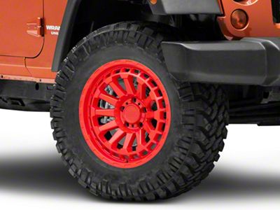 Black Rhino Raid Gloss Red Wheel; 18x9.5 (07-18 Jeep Wrangler JK)