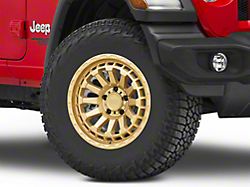 Black Rhino Raid Gold Wheel; 17x8.5 (18-24 Jeep Wrangler JL)
