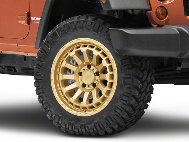 Black Rhino Raid Gold Wheel; 20x9.5 (07-18 Jeep Wrangler JK)