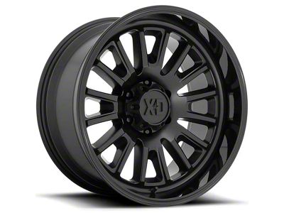XD Rover Satin Black with Gloss Black Lip Wheel; 20x9 (07-18 Jeep Wrangler JK)