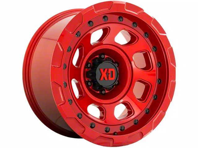 XD Storm Candy Red Wheel; 17x9 (18-24 Jeep Wrangler JL)