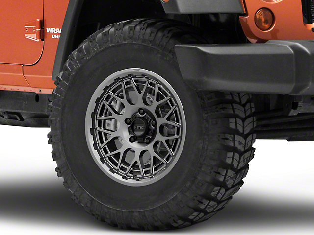 KMC Technic Anthracite Wheel; 17x8.5 (18-22 Jeep Wrangler JL)
