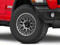 KMC Technic Anthracite Wheel; 17x8.5 (18-24 Jeep Wrangler JL)