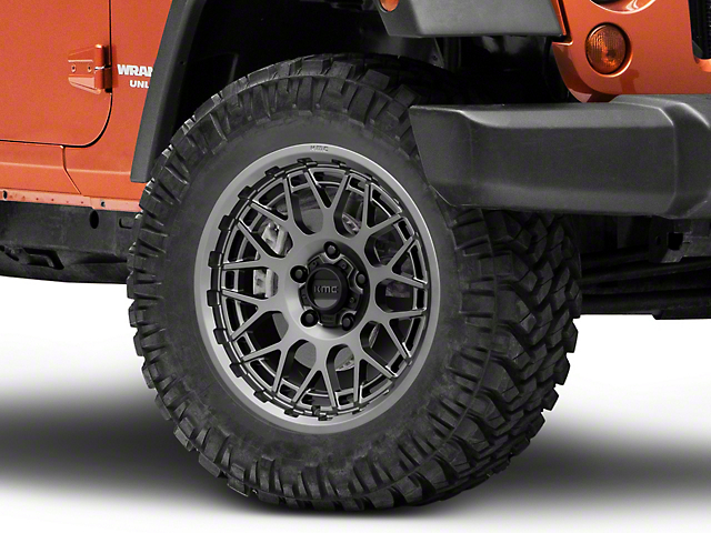 KMC Technic Anthracite Wheel; 20x9 (18-22 Jeep Wrangler JL)