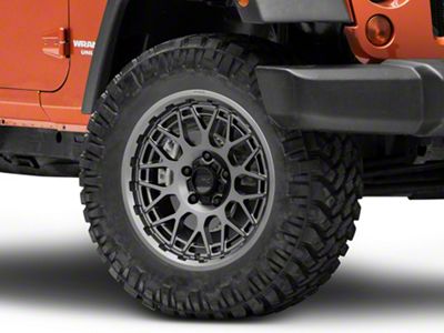 KMC Technic Anthracite Wheel; 20x9 (07-18 Jeep Wrangler JK)