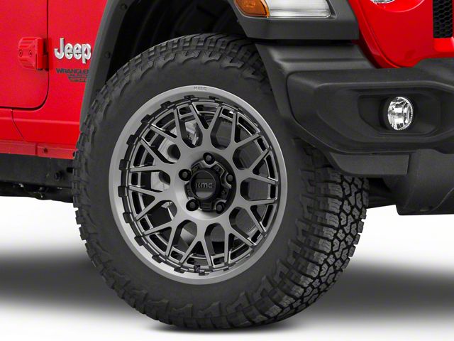 KMC Technic Anthracite Wheel; 20x9 (18-24 Jeep Wrangler JL)