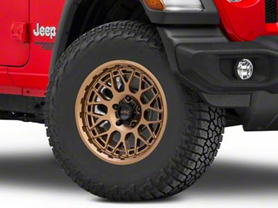 KMC Technic Matte Bronze Wheel; 17x8.5 (18-24 Jeep Wrangler JL)