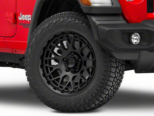 KMC Technic Satin Black Wheel; 20x9 (18-24 Jeep Wrangler JL)