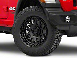 KMC Technic Satin Black Wheel; 20x9 (18-24 Jeep Wrangler JL)