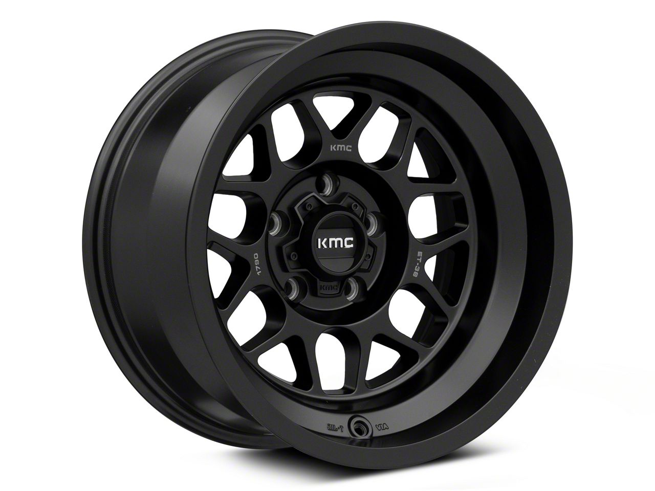 KMC Jeep Wrangler Terra Satin Black Wheel; 17x9 KM725MX17905038N