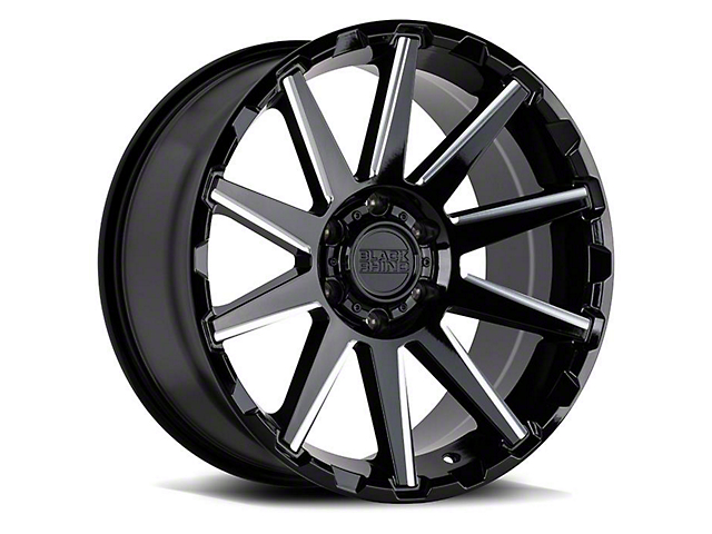 Black Rhino Typhoon Gloss Black Milled Wheel; 18x9.5 (05-10 Jeep Grand Cherokee WK)
