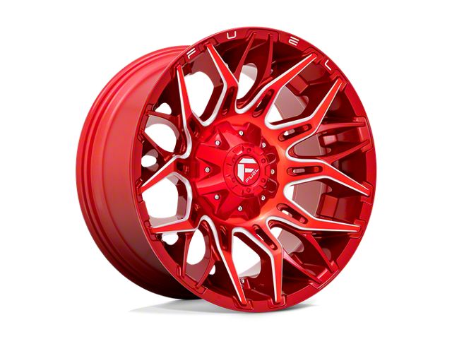 Fuel Wheels Twitch Candy Red Milled Wheel; 20x10 (18-24 Jeep Wrangler JL)