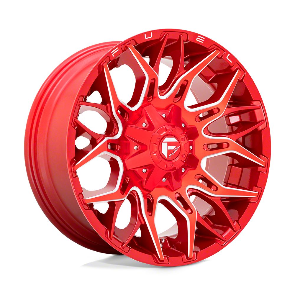 Fuel Wheels Jeep Wrangler Twitch Candy Red Milled Wheel; 20x9
