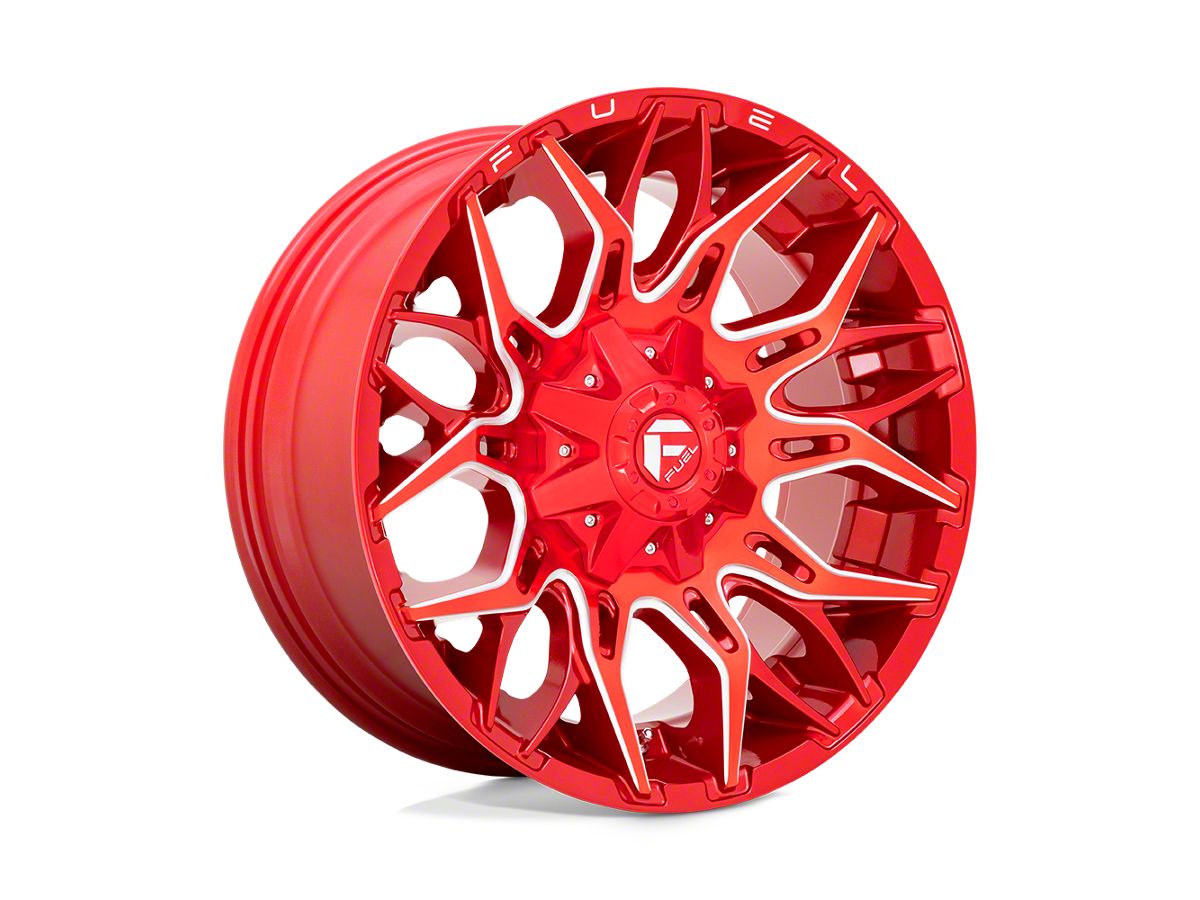 Fuel Wheels Jeep Wrangler Twitch Candy Red Milled Wheel; 20x9 D77120902650 ( 97-06 Jeep Wrangler TJ) - Free Shipping