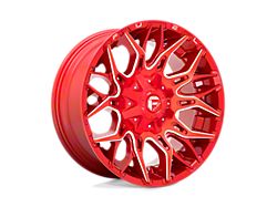 Fuel Wheels Twitch Candy Red Milled Wheel; 22x12 (87-95 Jeep Wrangler YJ)