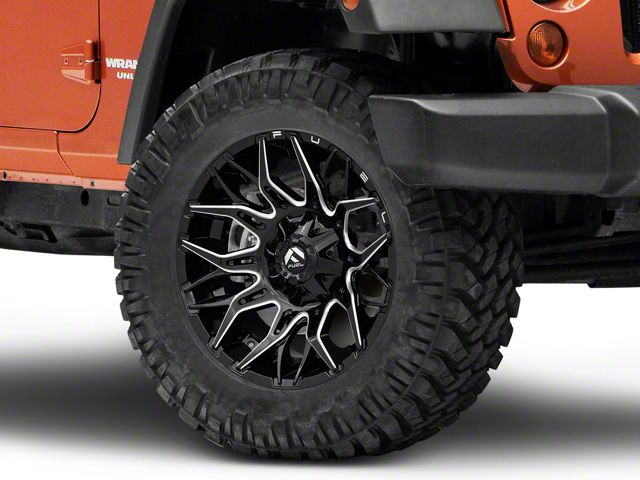 Fuel Wheels Twitch Glossy Black Milled Wheel; 20x10 (07-18 Jeep Wrangler JK)