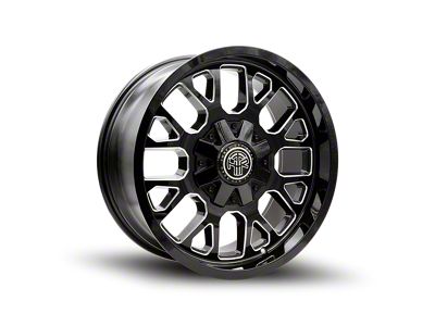 Thret Offroad Attitude Gloss Black Milled Wheel; 20x9 (07-18 Jeep Wrangler JK)