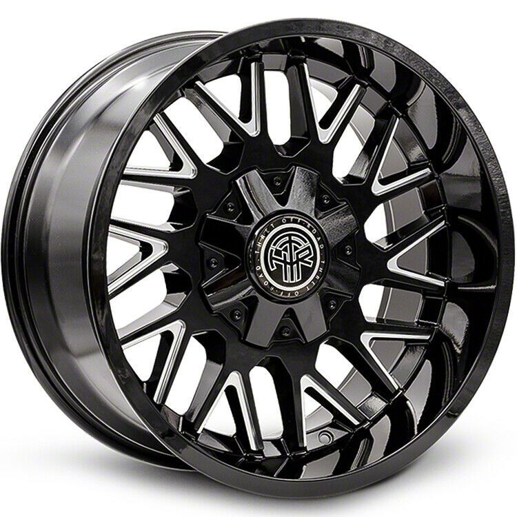 Thret Offroad Revolver Gloss Black Milled Wheel; 20x9 (99-04 Jeep Grand Cherokee WJ)
