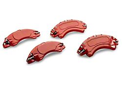 RedRock Brake Caliper Covers; Red; Front and Rear (07-18 Jeep Wrangler JK)