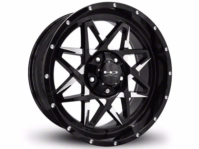 HD OffRoad Wheels Jeep Wrangler Caliber Gloss Black Milled Wheel