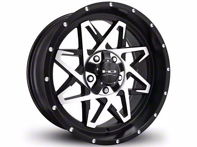 HD Off-Road Wheels Caliber Satin Black Machined Wheel; 20x9 (07-18 Jeep Wrangler JK)