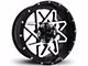 HD Off-Road Wheels Gridlock Satin Black Machined Wheel; 20x10 (18-24 Jeep Wrangler JL)