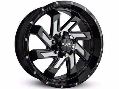 HD Off-Road Wheels SAW Gloss Black Milled Wheel; 20x10 (07-18 Jeep Wrangler JK)