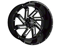 HD Off-Road Wheels SAW Gloss Black Milled 5-Lug Wheel; 22x12; -25mm Offset (09-18 RAM 1500)