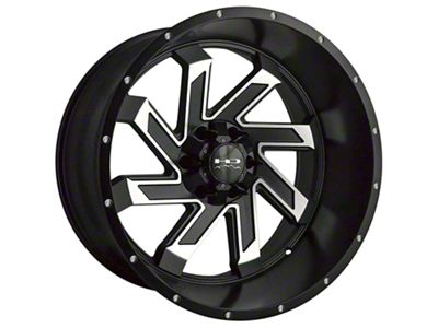 HD Off-Road Wheels SAW Satin Black Machined Wheel; 22x12 (07-18 Jeep Wrangler JK)