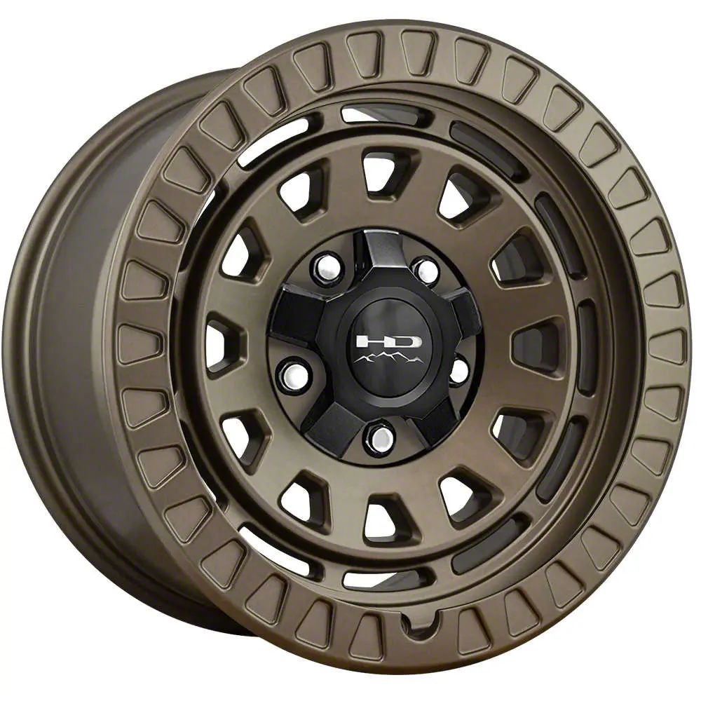 HD OffRoad Wheels Jeep Gladiator Venture Satin Bronze Wheel; 17x9