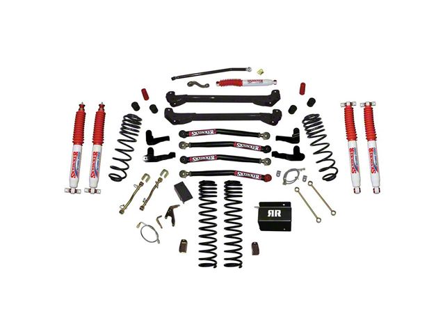 SkyJacker 6-Inch Dual Rate Long Travel Suspension Lift Kit with Lower Links and Hydro Shocks (97-06 Jeep Wrangler TJ)