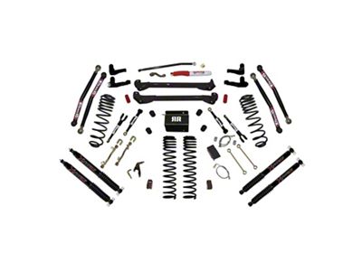 SkyJacker 6-Inch Dual Rate Long Travel Suspension Lift Kit with Upper and Lower Links and Black MAX Shocks (97-06 Jeep Wrangler TJ)