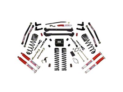 SkyJacker 6-Inch Dual Rate Long Travel Suspension Lift Kit with Upper and Lower Links and Nitro Shocks (97-06 Jeep Wrangler TJ)