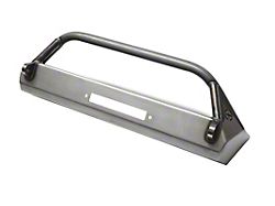 EVO Manufacturing Pro Series Stubby Front Bumper with Hoop; Bare Metal (07-18 Jeep Wrangler JK)