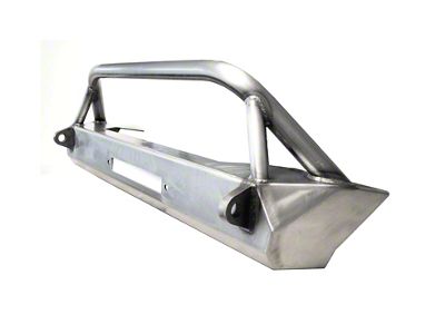 EVO Manufacturing Pro Series Stubby Front Bumper with Hoop; Bare Metal (18-24 Jeep Wrangler JL)