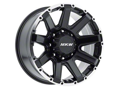 MKW Offroad M94 Satin Black Machined Wheel; 17x9 (05-10 Jeep Grand Cherokee WK, Excluding SRT8)
