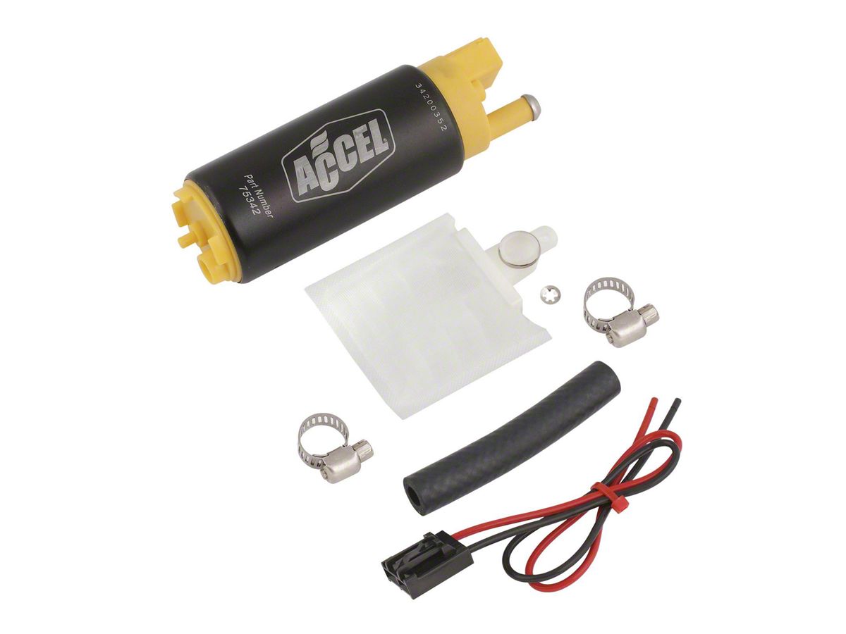 Accel Jeep Wrangler Thruster 500 Series Fuel Pump; Left Offset Inlet 75342  (91-04  or  Jeep Wrangler YJ & TJ) - Free Shipping