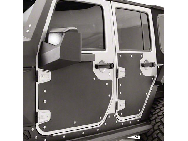 Fab Fours Front Door Skins; Bare Steel (07-18 Jeep Wrangler JK)