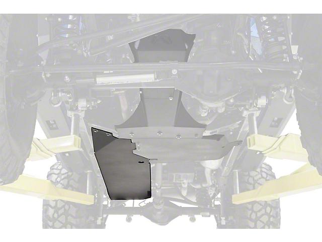 Fab Fours Gas Tank Skid Plate; Bare Steel (12-18 3.6L Jeep Wrangler JK)