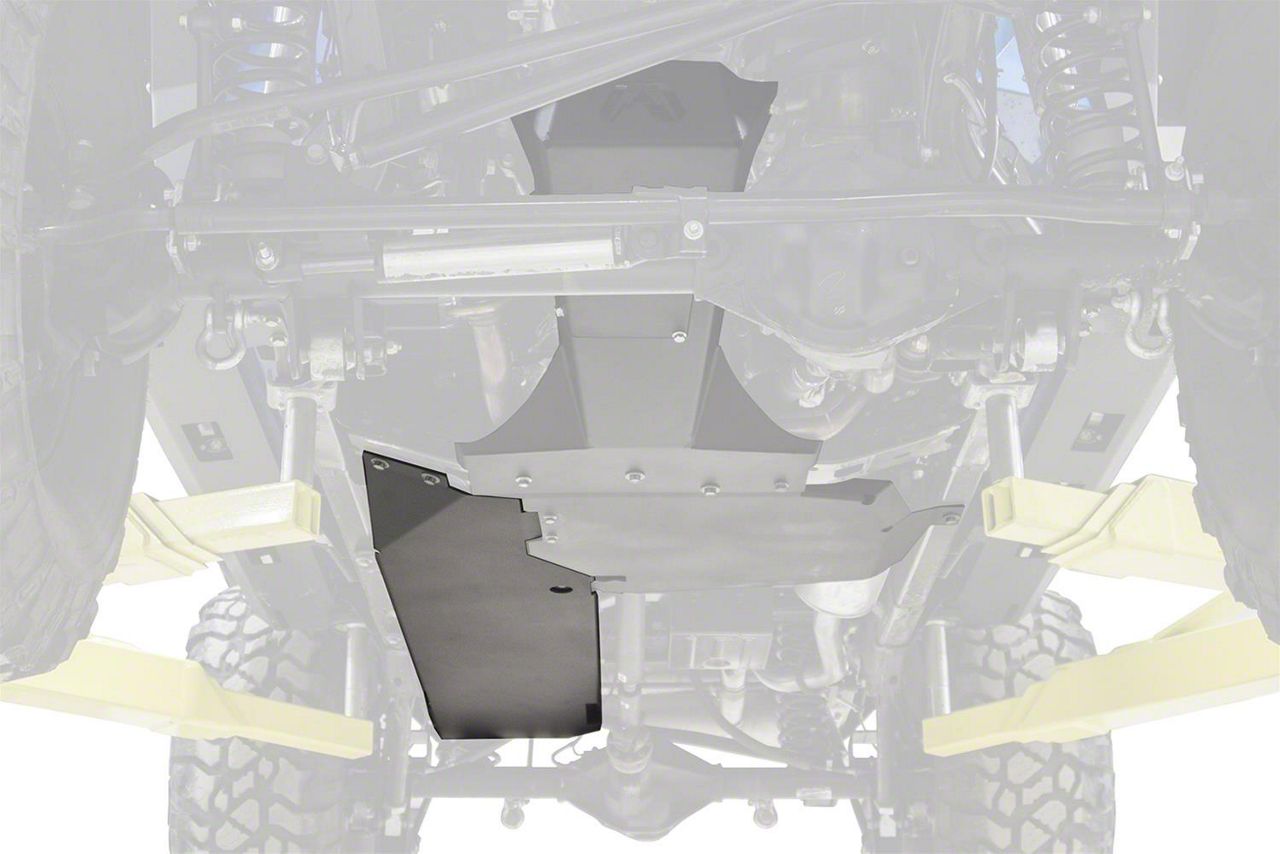 Fab Fours Gas Tank Skid Plate; Matte Black (12-18 3.6L Jeep Wrangler JK)