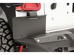Fab Fours Premium Rear Bumper License Plate Bracket; Matte Black (18-22 Jeep Wrangler JL)