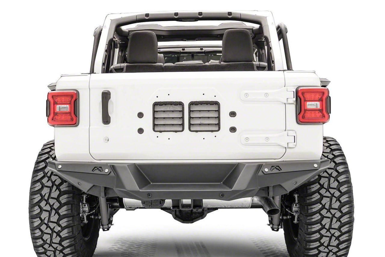 Fab Fours Jeep Wrangler Premium Rear Bumper; Matte Black JL18-Y1851-1 ...