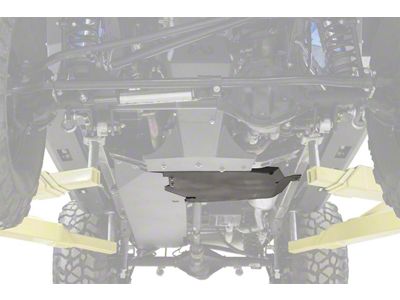 Fab Fours Transfer Case Skid Plate; Bare Steel (12-18 3.6L Jeep Wrangler JK)