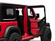 Fab Fours Full Surround Rear Tube Doors; Matte Black (18-24 Jeep Wrangler JL 4-Door)