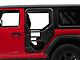 Fab Fours Full Surround Rear Tube Doors; Matte Black (18-24 Jeep Wrangler JL 4-Door)
