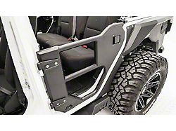 Fab Fours Half Rear Tube Doors; Matte Black (20-23 Jeep Gladiator JT)