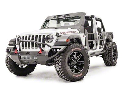 Fab Fours Vengeance Front Bumper with Pre-Runner Guard; Bare Steel (20-24 Jeep Gladiator JT)
