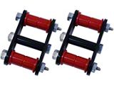 Rugged Ridge Heavy Duty Greaseable Front Leaf Spring Shackle Kit; Red (76-86 Jeep CJ7)